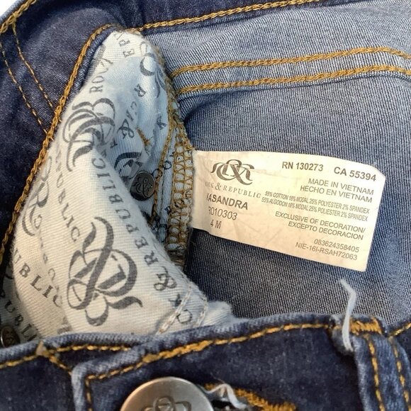 Rock & Republic Kasandra Bootcut Low Rise Blue Jeans Women's Size 4M - Picture 9 of 10